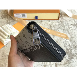 Replica Louis Vuitton Black White Monogram Louis Vuitton Zippy Organizer Wallet