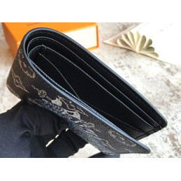 Replica Louis Vuitton Black Monogram Zebra Multiple Wallet