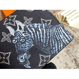 Replica Louis Vuitton Black Monogram Zebra Multiple Wallet