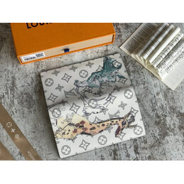 Replica Louis Vuitton White Monogram Giraffe Brazza Wallet