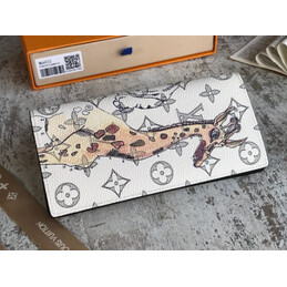 Replica Louis Vuitton White Monogram Giraffe Brazza Wallet