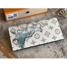 Replica Louis Vuitton White Monogram Giraffe Brazza Wallet