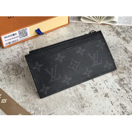 Replica Louis Vuitton Black Monogram Eclipse Coin Card Holder