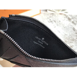 Replica Louis Vuitton Black Monogram Eclipse Coin Card Holder