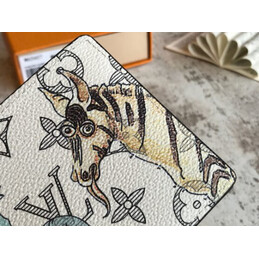 Replica Louis Vuitton White Monogram Cartoon Multiple Wallet