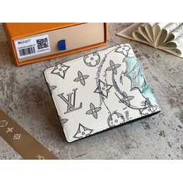 Replica Louis Vuitton White Monogram Cartoon Multiple Wallet
