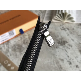 Replica Louis Vuitton Black Taiga Leather Coin Card Holder