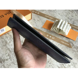 Replica Louis Vuitton Brown Blue Monogram Brazza Wallet