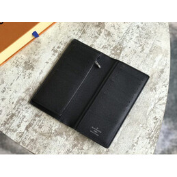 Replica Louis Vuitton Black Monogram Eclipse Brazza Wallet - Style 2