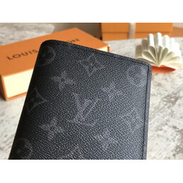 Replica Louis Vuitton Black Monogram Eclipse Brazza Wallet - Style 2