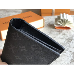 Replica Louis Vuitton Black Monogram Eclipse Brazza Wallet - Style 2