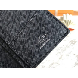 Replica Louis Vuitton Black Monogram Eclipse Brazza Wallet - Style 2
