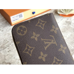 Replica Louis Vuitton Brown Monogram Burgundy Interior Zippy Wallet