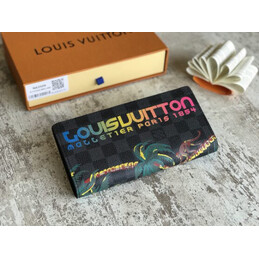 Replica Louis Vuitton Black Monogram Palm Tree Brazza Wallet