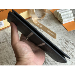 Replica Louis Vuitton Black Monogram Eclipse White Stripe Brazza Wallet