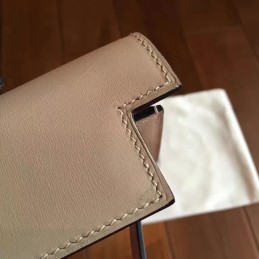 Replica Hermes Cream Kelly Cut Clutch Gold Hardware