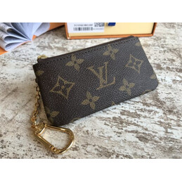 Replica Louis Vuitton Brown Monogram Chain Key Pouch