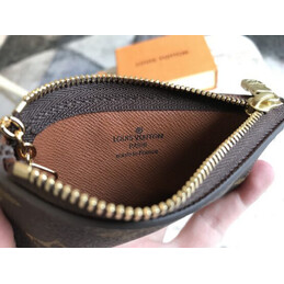Replica Louis Vuitton Brown Monogram Chain Key Pouch