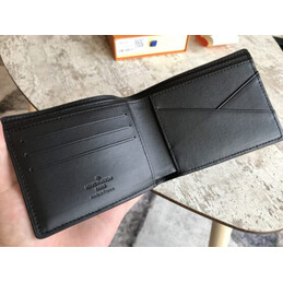 Replica Louis Vuitton Black Monogram Palm Tree Multiple Wallet