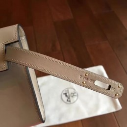 Replica Hermes Cream Kelly Cut Clutch Gold Hardware