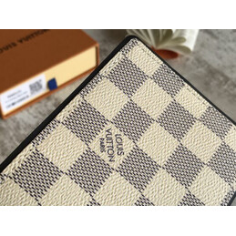 Replica Louis Vuitton White Damier Azur Multiple Wallet
