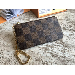 Replica Louis Vuitton Brown Damier Ebene Chain Key Pouch