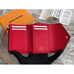 Replica Louis Vuitton Brown Damier Ebene Patch Victorine Wallet