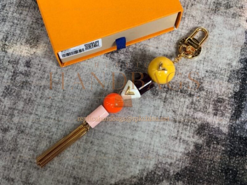 Replica Louis Vuitton Multicolor Bead Tassel Key Holder Charm