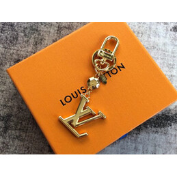 Replica Louis Vuitton Gold LV Initials Key Holder Charm