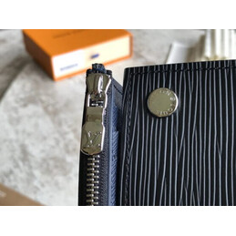 Replica Louis Vuitton Black Epi Leather Supreme Chain Compact Wallet