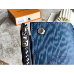 Replica Louis Vuitton Blue Epi Leather Supreme Chain Compact Wallet