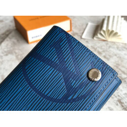 Replica Louis Vuitton Blue Epi Leather Supreme Chain Compact Wallet