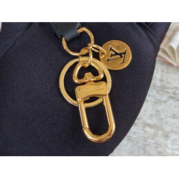 Replica Louis Vuitton Brown Monogram Strap Gold Key Holder Charm
