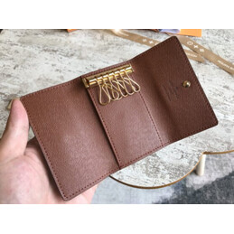 Replica Louis Vuitton Brown Monogram Brown Interior 6 Key Holder