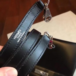 Replica Hermes Black Kelly 28 Palladium Hardware Bag