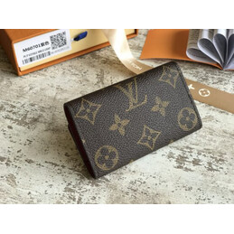 Replica Louis Vuitton Brown Monogram Burgundy Interior 6 Key Holder