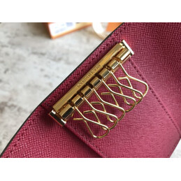 Replica Louis Vuitton Brown Monogram Burgundy Interior 6 Key Holder