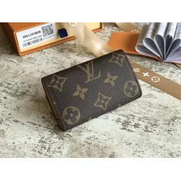 Replica Louis Vuitton Brown Monogram Pale Pink Interior 6 Key Holder