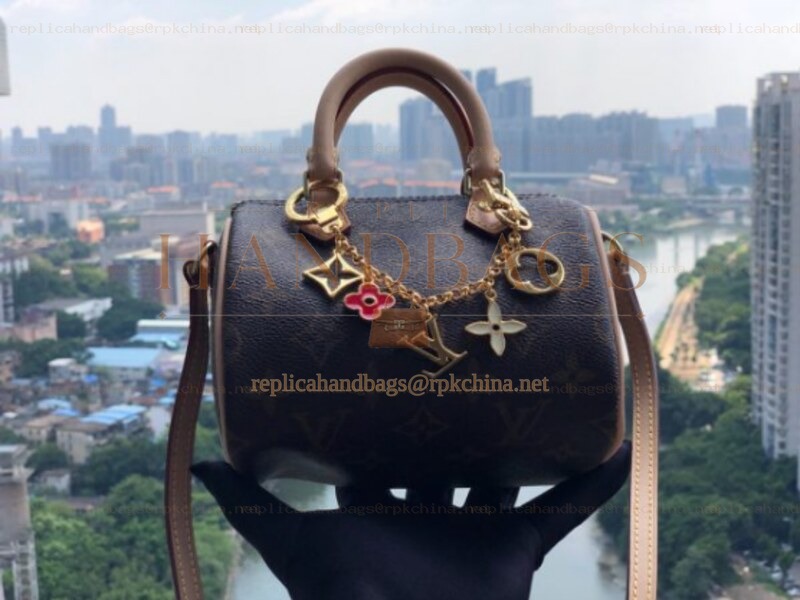 Replica Louis Vuitton Brown Monogram Speedy Bag Charm