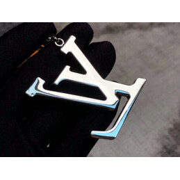 Replica Louis Vuitton Red Silver LV Initials Key Holder Charm