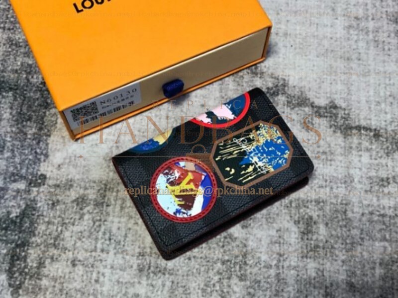 Replica Louis Vuitton Black Travel Patch Pocket Organizer