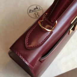 Replica Hermes Burgundy Kelly 28 Palladium Hardware Bag
