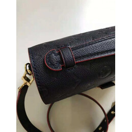 Replica Louis Vuitton Navy Blue Embossed Monogram Metis Pochette - Style 2