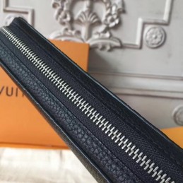 Replica Louis Vuitton Black Taiga Leather Zippy XL Wallet - Style 2