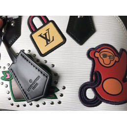 Replica Louis Vuitton Black Multicolor Patch Alma BB