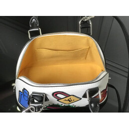 Replica Louis Vuitton Black Multicolor Patch Alma BB
