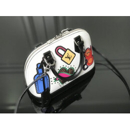Replica Louis Vuitton Black Multicolor Patch Alma BB