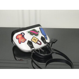 Replica Louis Vuitton Black Multicolor Patch Alma BB