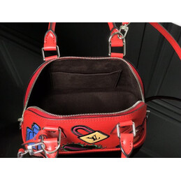 Replica Louis Vuitton Red Multicolor Patch Alma BB