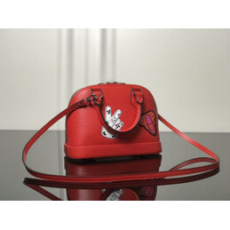 Replica Louis Vuitton Red Multicolor Patch Alma BB